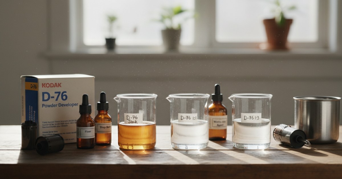 Le révélateur D-76 et ses dilutions en photographie argentique